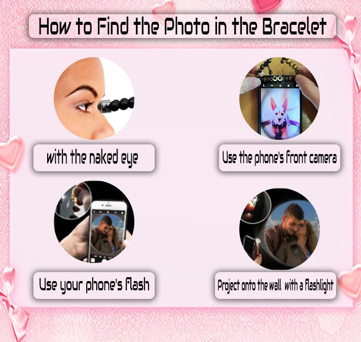 Custom Bracelets with Picture Inside Personalized Gifts for Men Women Picture Bracelet Personalized Photo Projection Bracelet Memorial Gifts Any Special Day Gifts2