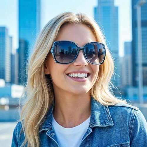 Image of The Fresh Women's Oversized Square Jackie O Cat Eye Hybrid Butterfly Fashion Sunglasses - Exquisite Packaging