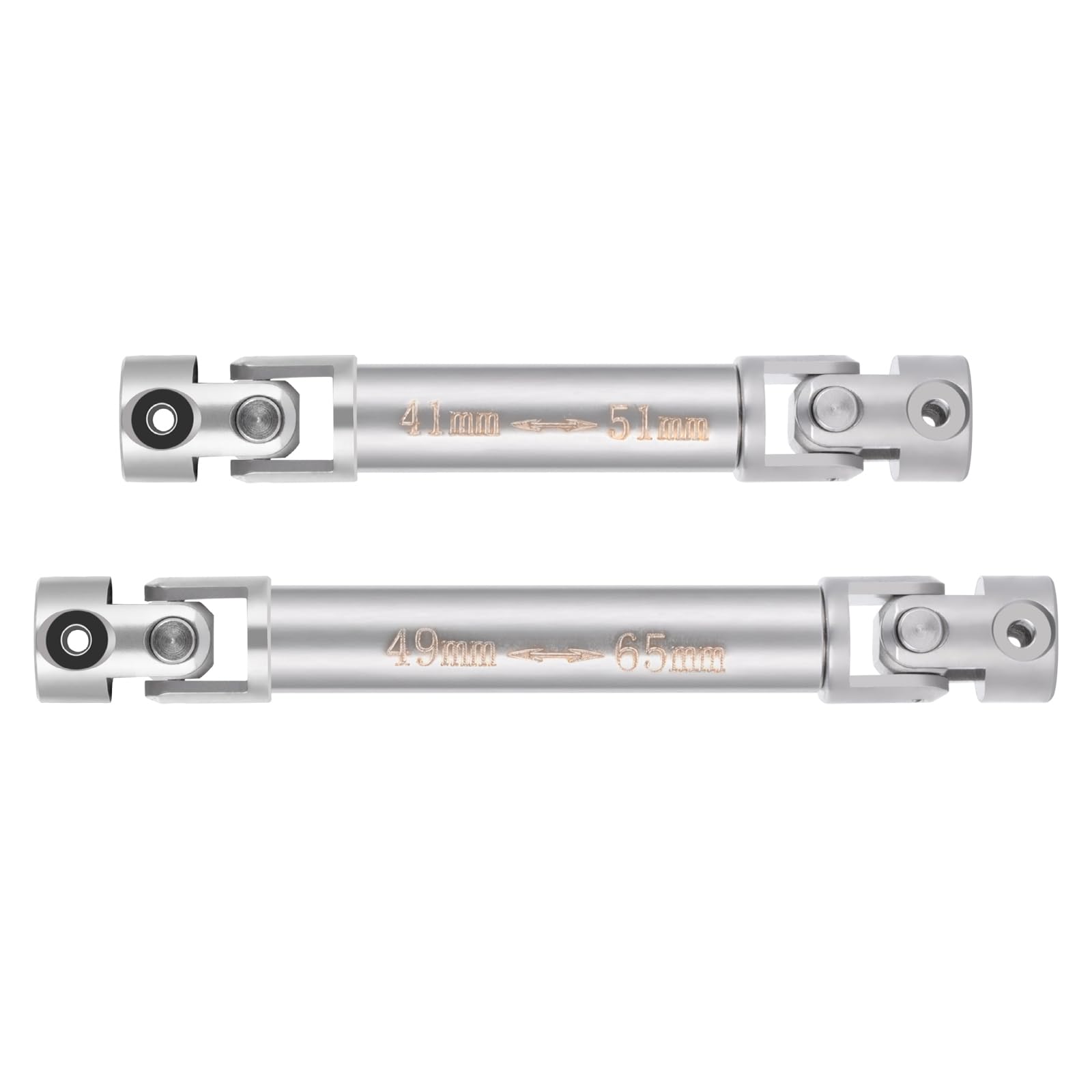 WEFEINO Stainless Steels Drive Shaft Front Rear Center Driveshaft Upgrade Parts for Redcat 1/18 Ascent-18 Rock Crawler Car