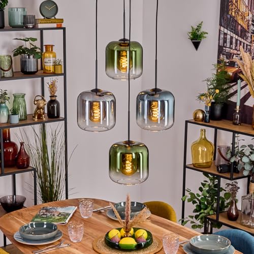 Suspension Clair et Fumé Lauden en Verre Soufflé Premium