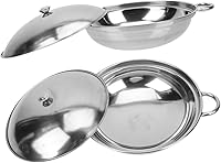 Vista 11 de Garneck Olla de acero inoxidable Olla de doble manija Olla caliente Olla seca Resistente al calor Fácil de llevar