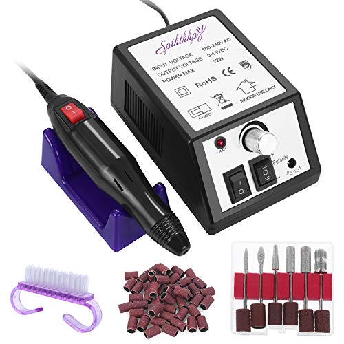 SPTHTHHPY Elektrische Nagelfräser, Professionell Elektrisch Nagelfeile Fräser Maniküre Pediküre set für Acryl Gele…