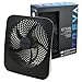 Treva 10-Inch Portable Fan, Powered by Battery and/or AC Adapter - Desk Fan Air Circulating with 2 Cooling Speeds for Personal and Travel Use (Black) (OOS)