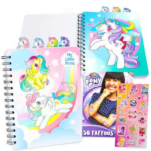 Carnet My Little Pony avec onglets et autocollants pour fournitures scolaires
