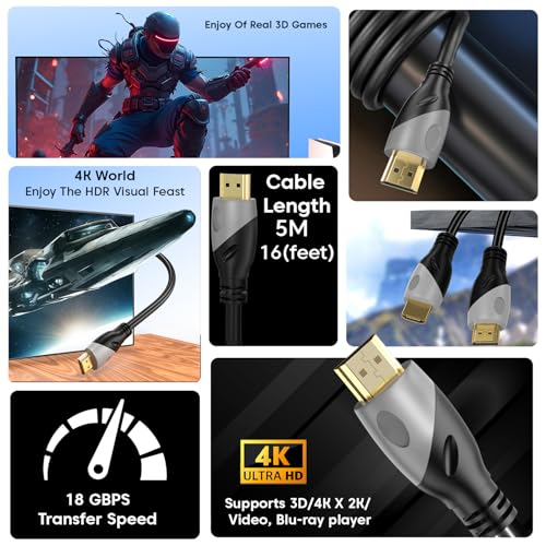 Image of Sounce HDMI 2.0 Cable 4K@60Hz ARC 18Gbps High Speed, 5 Metre