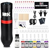 Tattoo Pen Kit - Wireless Tattoo Machine Kit 20Pcs Tattoo Cartridge Needles 10Pcs Pratice Cartridges 1500mAh Tattoo Gun Kit Professional, Complete Tattoo Kit Tattoo Supplies for Beginners