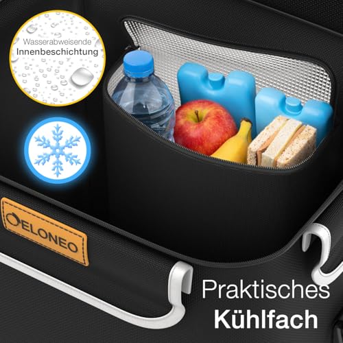 ELONEO Einkaufstrolley klappbar, Einkaufswagen mit Kühlfach, 3in1 Trolley, Sackkarre &...