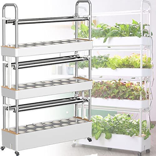 Système de culture hydroponique – Jardinière d'intérieur verticale avec lampes de croissance LED pour une agriculture domestique efficace sans sol