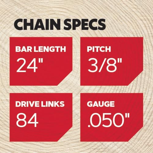 Oregon B84 Full Chisel Professional Chainsaw Chain for 24" Bar, 84 Drive Links, .050" Gauge, 3/8" Pitch, 72EXL, Fits Husqvarna, Stihl - Image 2