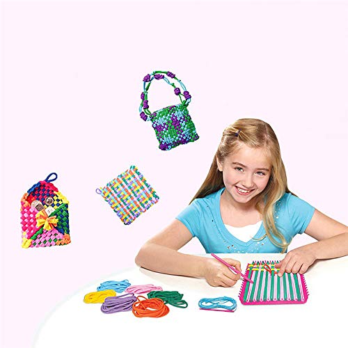Funwill 7" Craft Loop Weave Loom Toy Yarn Craft Set Deluxe Loom Kit, Makes 5 Potholders #TOP1