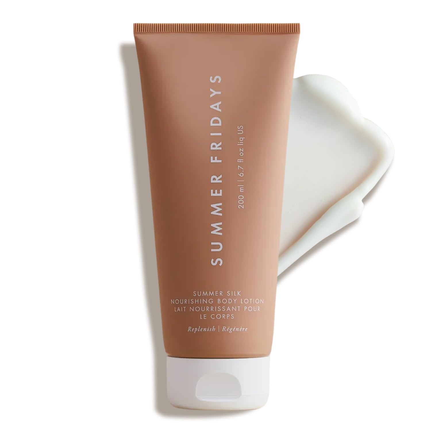 Summer Fridays Summer Silk Nourishing Body Lotion - Hydrating Body Lotion with Hyaluronic Acid, Shea Butter, Grapeseed Oil, and Cocoa Butter - Non-Greasy Moisturizer for Dry Skin (6.7 Fl Oz)