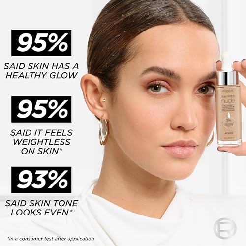 L'Oreal Paris K3341602 True Match Nude Hyaluronic Tinted Serum Foundation With 1% Hyaluronic Acid, Very Light 0.5-2 thumb #7