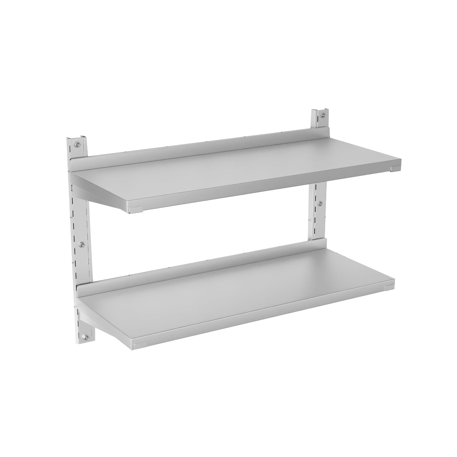 TAIMIKO 2x Stainless Steel Shelves Kitchen Wall Shelf Catering Storage Bathroom Shower Corrosion Resistant (80x30cm)