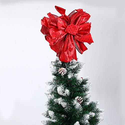 BESPORTBLE, enfeite de árvore de Natal, enfeite de laço, decoração de laço, laços de guirlanda, laço