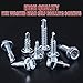 Hilitchi 220-Pieces Zinc Plated Hex Washer Head Self Drilling Sheet Metal Tek Screws Assortment Kit