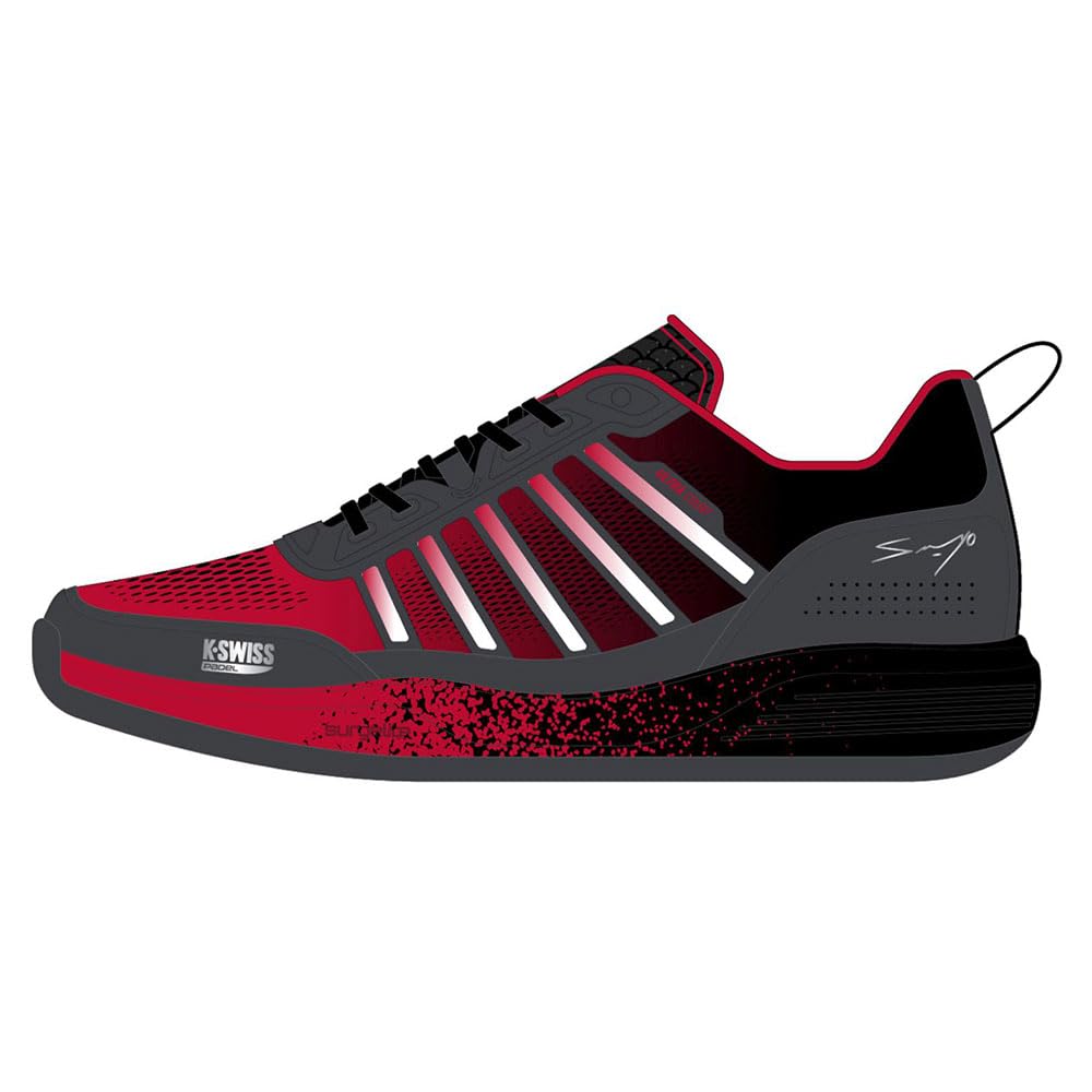 Chaussures De Padel K-Swiss Homme Ultra Court Padel Black Antraciet Sanyo Red