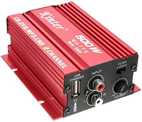 Kinter MA-150 Amplifier Digital Stereo Amplifier For Car Motorcycle and Boat (Max Power = 40 watts)