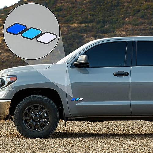 Image of ri-Color Grille Badge Emblem Decoration Accessories (Blue, Green and White)