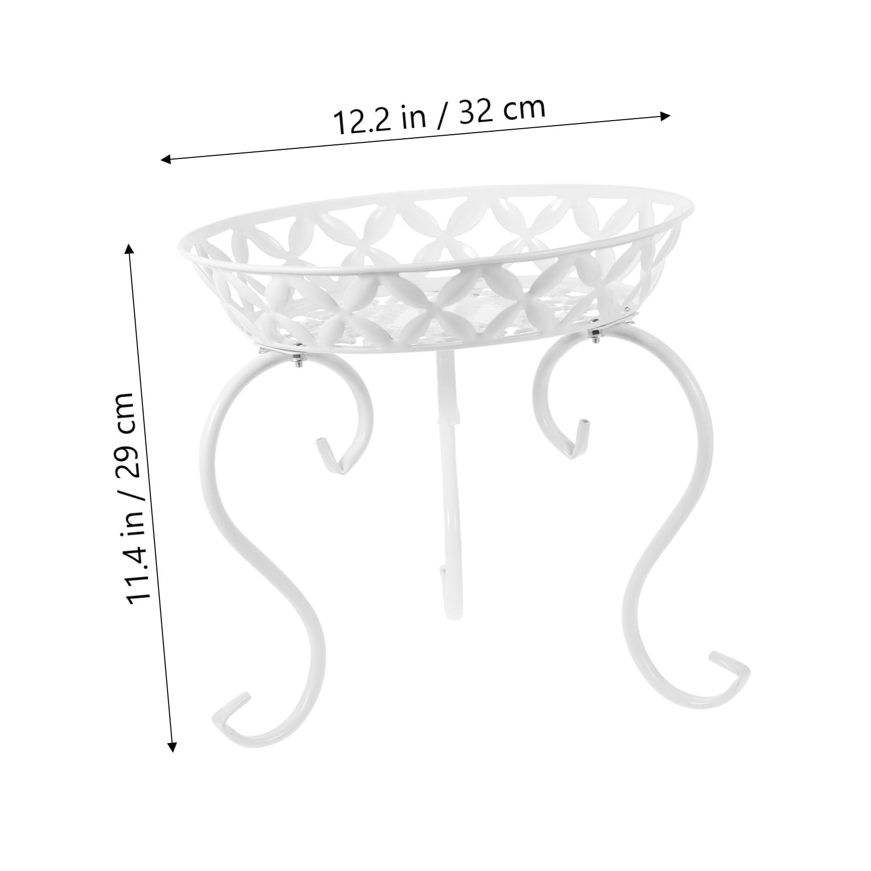 Mikikit Soporte de Hierro para Macetas Estilo Europeo, 1 Juego | Blanco, Uso en Cocina E Interior, Carga Alta, Decoración para Florero y Planta, Amantes de Flores