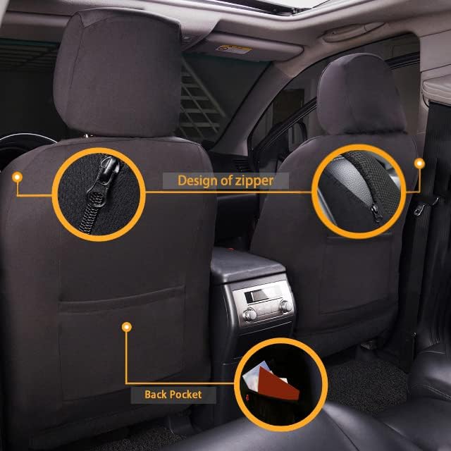 Miniatura 3 de Flying Banner - Fundas para asiento de coche de fibra de carbono de calidad, de malla de aire, tela deportiva de respaldo bajo, respaldo alto,