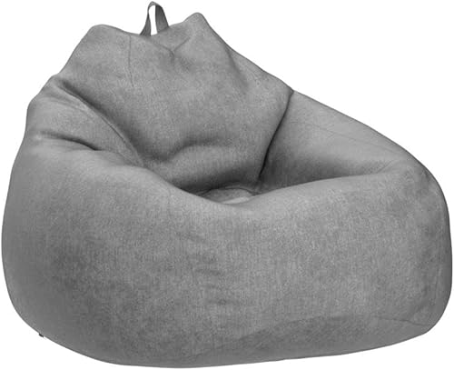 Miniatura 3 de Sillas grandes y pequeñas para sofás perezosos, sin relleno, de tela de lino, puf, puff puff para sala de estar, tatami (27.6 x 31.5 in)