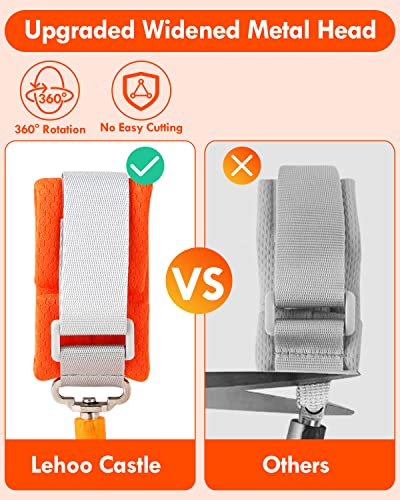 Lehoo Castle Baby Reins Anti Lost Wrist Link,Toddler Reins with Lock for Walking Child Safety Harness Walking Leash for Children Boys and Girls (Orange) - Image 4