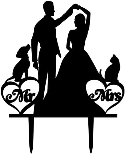 Miniatura 5 de Decoración para tartas de playa, boda, Mr & Mrs con perro, gato, novia y novio, decoración de tarta, personalizable, para boda, aniversario, fiesta,