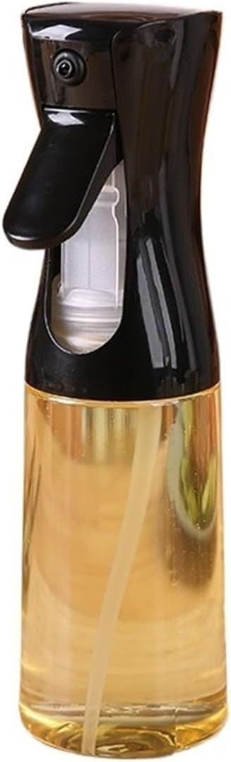 BBQ Oil Sprayer - Atomizing Thickened Oil Can for Home Kitchen & Air Fryer - Edible Oil Dispenser Bottle(Black)