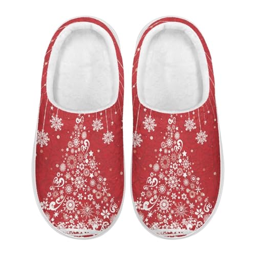 Christmas House Slippers for Woman Washable Comfortable Cotton House Slippers Winter Shoes with Anti-Skid Sole
