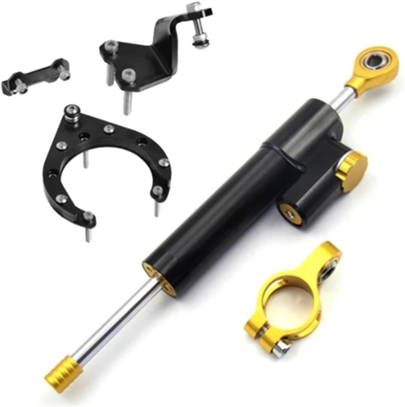 MTKRACING Compatible With YAMAHA MT-07 2021-2024 Motorcycles Adjustable Steering Stabilizer Damper Bracket Mount Support Kit(Model C)