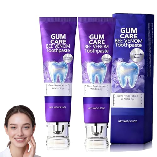 Dentifricio veleno d'api dentifricio sbiancante dentifricio, per sbiancamento e cura delle gengive, pulizia profonda rimuove le macchie, per uomini e donne (2)