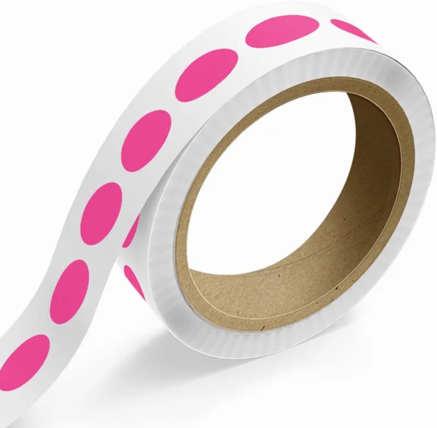 Custom Printed Standard Label Rolls - Oval - 3/4 x 1 1/2 - Neon Pink - 125 Labels/Roll