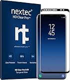 Galaxy Note 8 Screen Protector, Nextec, Samsung Galaxy Note 8 Glass Screen Protector (3D) Galaxy Note 8 Tempered Glass Screen Protector (HD Clear Pro 2.4) 9.0H/ Black - Corning Gorilla Glass
