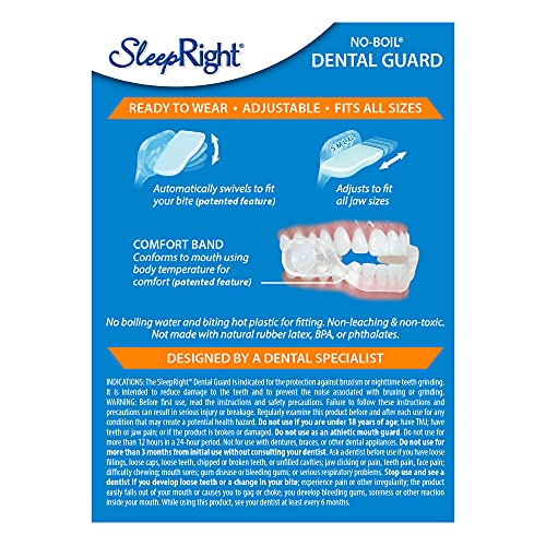 SleepRight Ultra-Comfort Dental Guard – Premium Night Guard for Teeth Grinding & Clenching – Soft, No Boil Mouth Guard, Non-Toxic, BPA-Free for Adults - Thumbnail 2