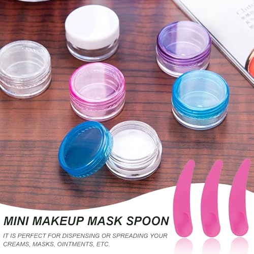 Scoop Für Cremespatel, 10 Pcs Make-up gebogenen Spatel, Spatel Kosmetik, Kosmetik Maske Scoop, Mini Kosmetikspatel