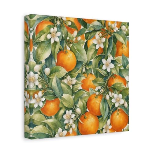 Toile Oranges Aquarelle pour illuminer votre coin repas avec élégance