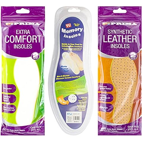 Memory Insoles Shoe Cushion Foam Pain Foot Support Orthotic Pad Women Men Shoes (3 Pairs (Extra Comfort Insoles - 41044C)) Cover