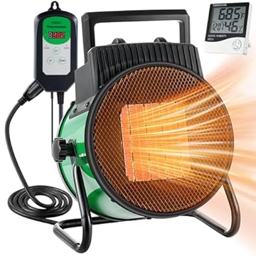 greenhouse heater with digital thermostat