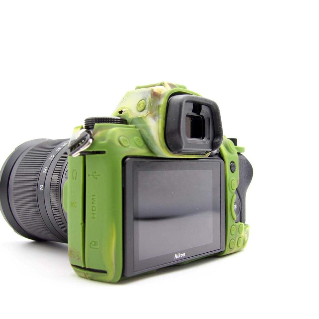 Z6II (Camouflage) Camera Silicone Protective Body Case, Professional Silicone Rubber Camera Case Cover Detachable Protective Compatible with Nikon Z6II Camera-image-5