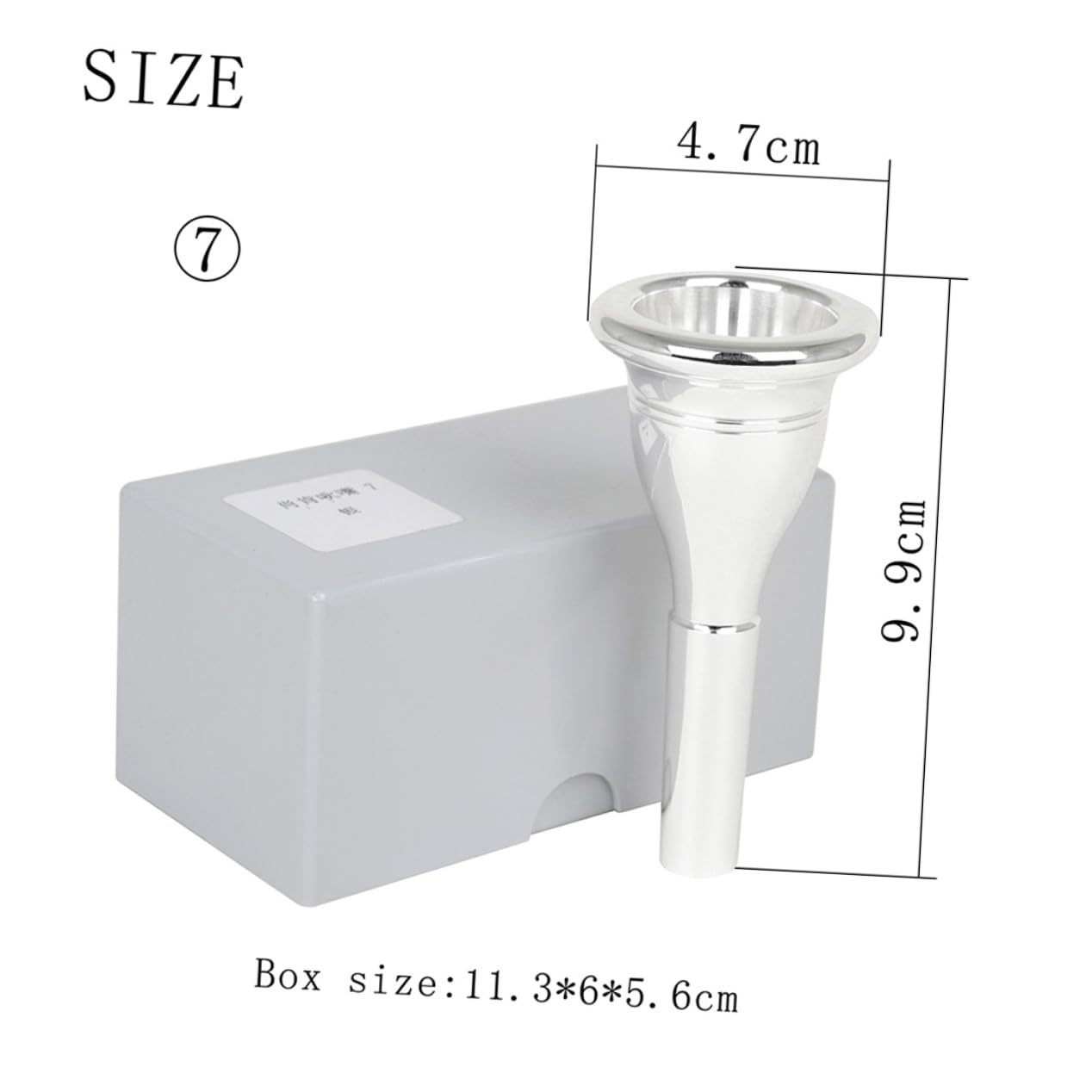 Tuba Mundstück Aus Messing 13,3mm Cnc Beschichtet Silberfarben Langlebiges Tuba Zubehör Für Musiker Und Blasinstrumente