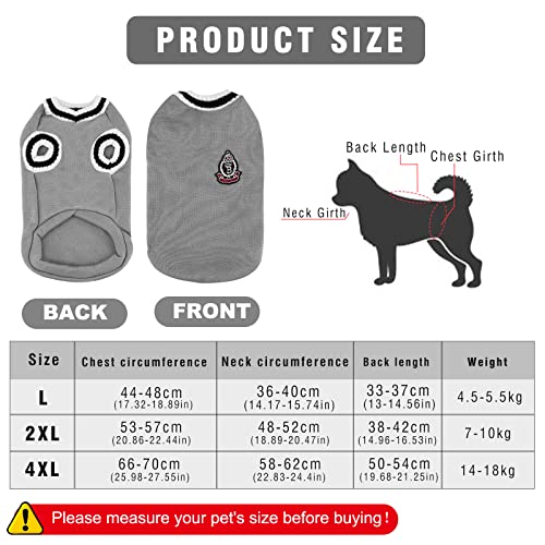 Pull-Overs pour Chiens Pull d'hiver Manteau pour Chiens Vêtements pour Chien Costume en Tricot Chaud pour Chien Chat Sweats Veste Gilet Vêtements pour Temps Froid Petite Moyens Grands Chiens Chiot,4XL – Image 3