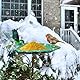 Metall Vogelbad für Garten, Vogeltränke Stehend Garten Deko, Wasserschale für Wildvögel, Wassertränke Für Vögel, Gartendeko Draußen, Vogeltränke Winterfest Frostsicher (B)
