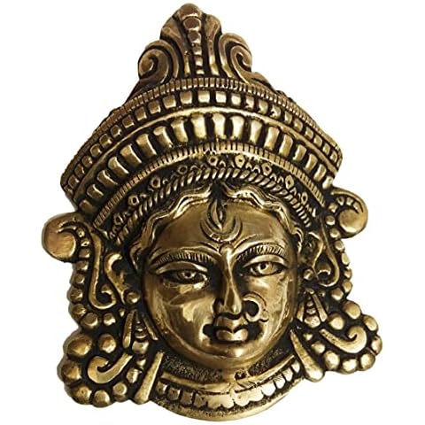 athizay Nava Durga Face Brass Statue for Home Decor Cover