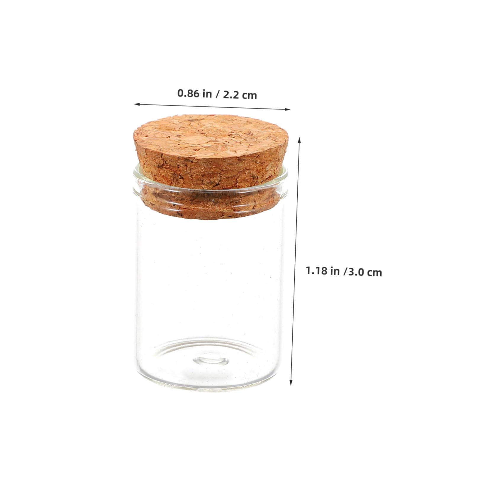 Mini Bottiglie di Vetro con Tappo di Sughero 15 Ml, Contenitori Trasparenti Ermetici in Vetro Borosilicato, per Decorazioni Matrimoni, Fai da Te, Bomboniere e Conservazione, Set da 48 Pezzi