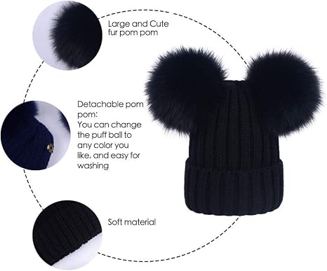 Winter Beanie Hat for Women Knitted 