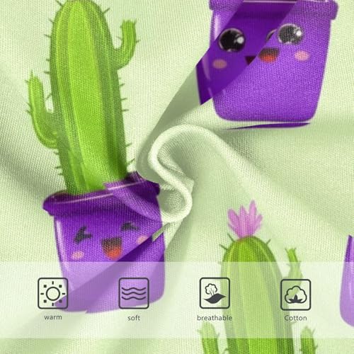 Cotton Toddler Girls Underwear Cute Cartoon Cactus Green Cute Panties Girl Aesthetic Undies Kids Briefs 2t3