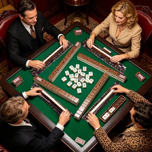 Mahjong estantes con empujadores y accesorios de juego compactos para el hogar 2