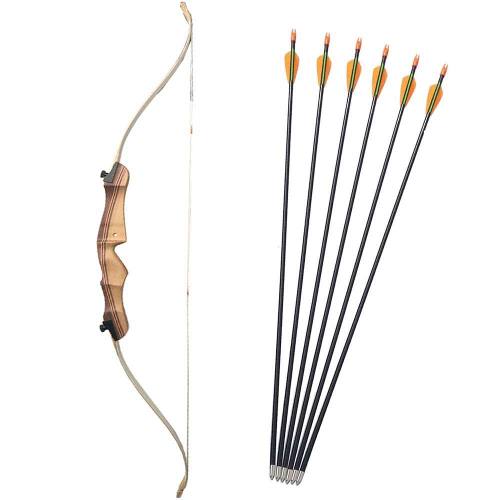 Arc Et Flèches Takedown Recurve 15 Lbs - 12 Flèches Fibre Verre, Main Gauche Droite