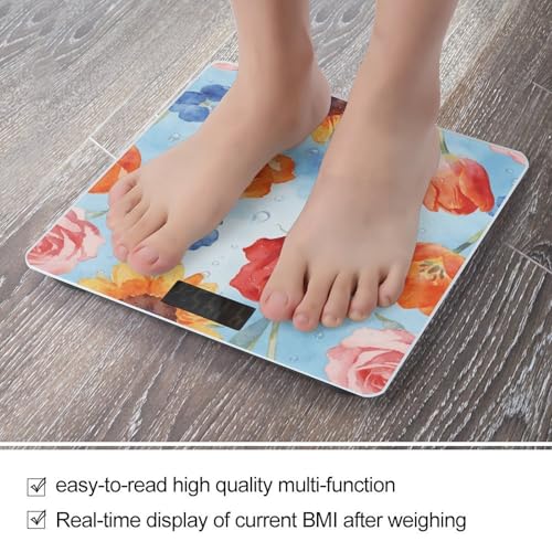 Báscula digital multicolor para baño con vidrio templado miniatura 5