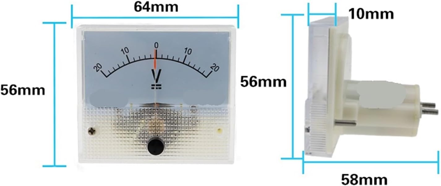 85C1-V DC Positive and Negative Voltage Meter bidirectional 64mm*56mm(3V -0-3V)